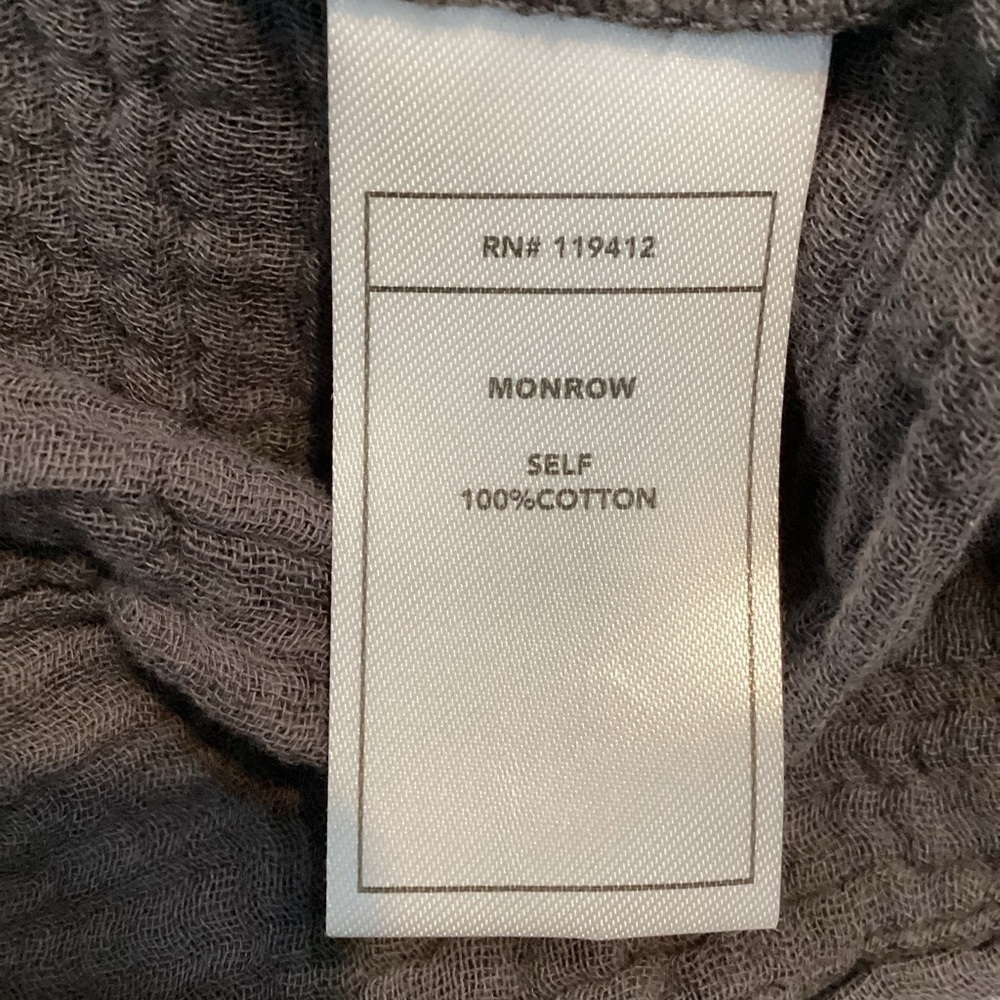 Monrow Ruffle Tank Size S Gray - Picture 7 of 7